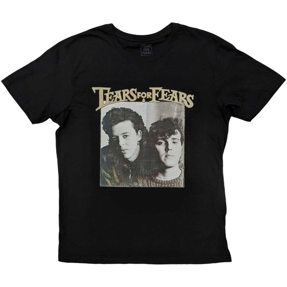 Tears For Fears Unisex Adult Throwback Photograph Cotton T-Shirt / Black
